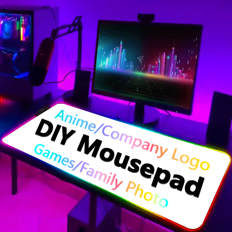 Gaming Accessories Logo - DIY Custom RGB Mouse Pad Large