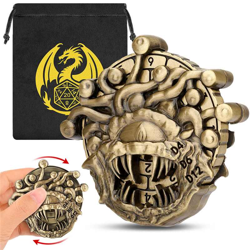 Gaming Accessories Retro - Retro Beholder Shape Metal Dice Spinner