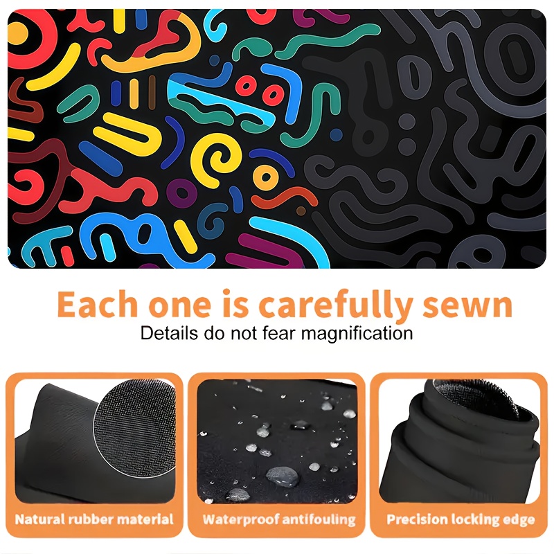 Gaming Accessories Brands - Brand Abstract Colorful Line Mouse Pad