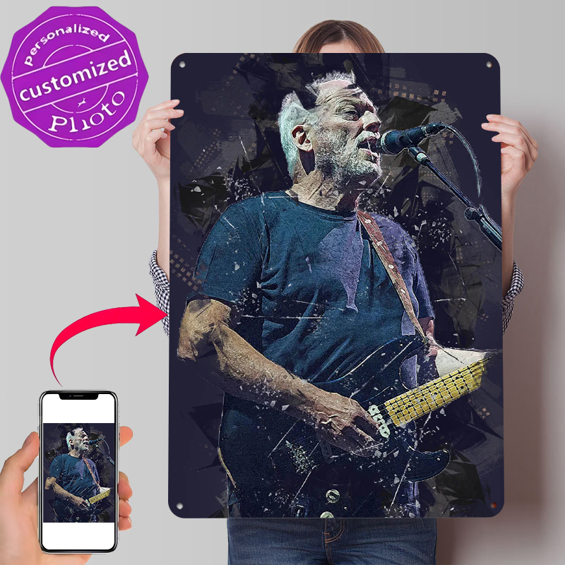Gaming Accessories Retro - David Gilmour Metal Poster Customized Wall