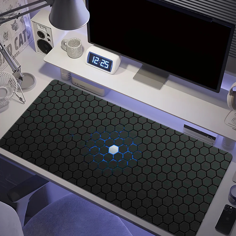 Gaming Office Accessories - Hexagon Large Gaming Mouse Pad Rectangular