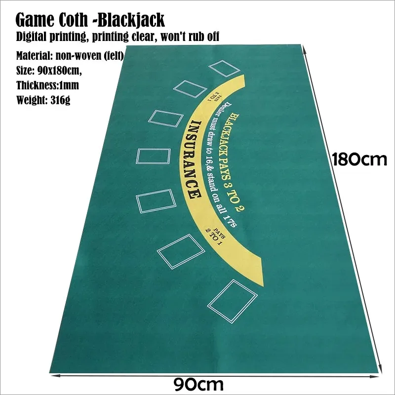 180x90cm Poker Chip Tablecloth - Gaming Accessories 评论和价格