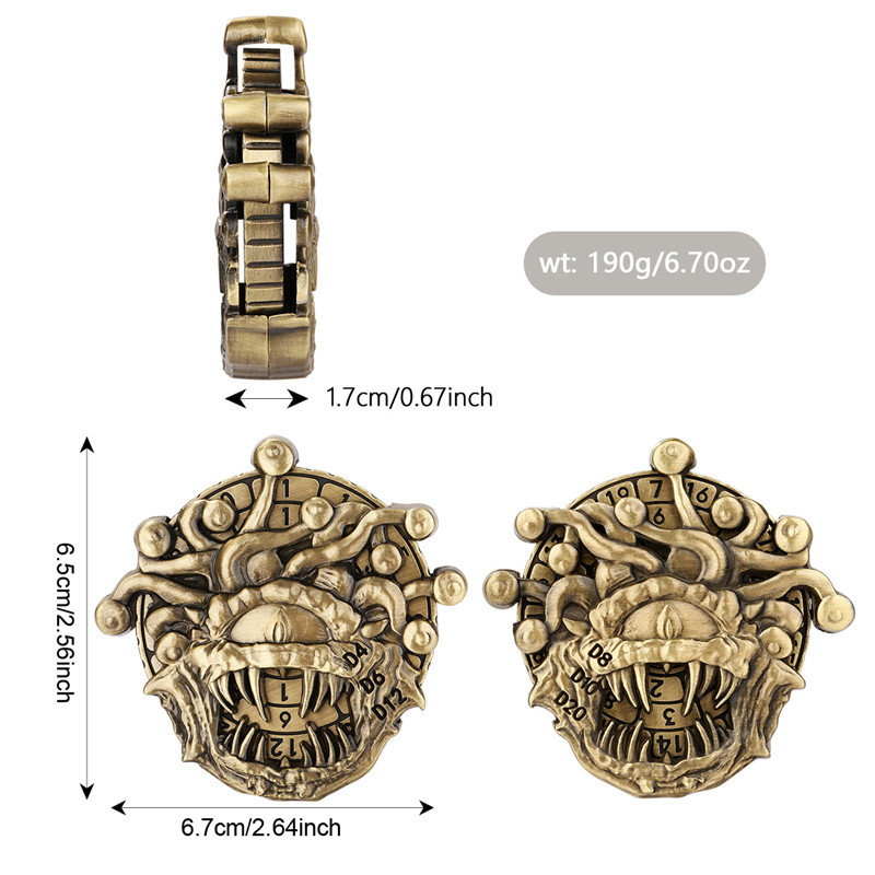Retro Beholder Shape Metal Dic - Gaming Accessories Retro 评论和价格