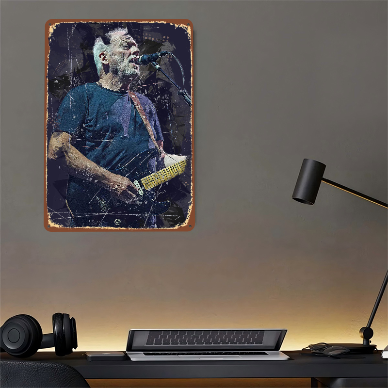 David Gilmour Metal Poster Cus - Gaming Accessories Retro 评论和价格