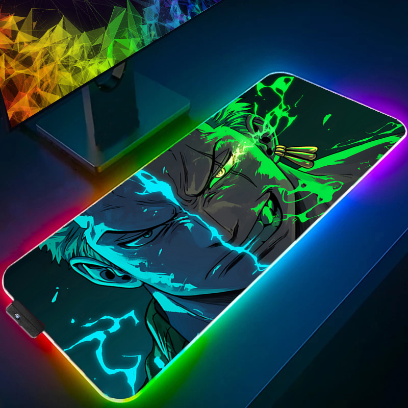 ONE PIECE Zoro Mouse Pad RGB G - Gaming Accessories Desk 评论和价格