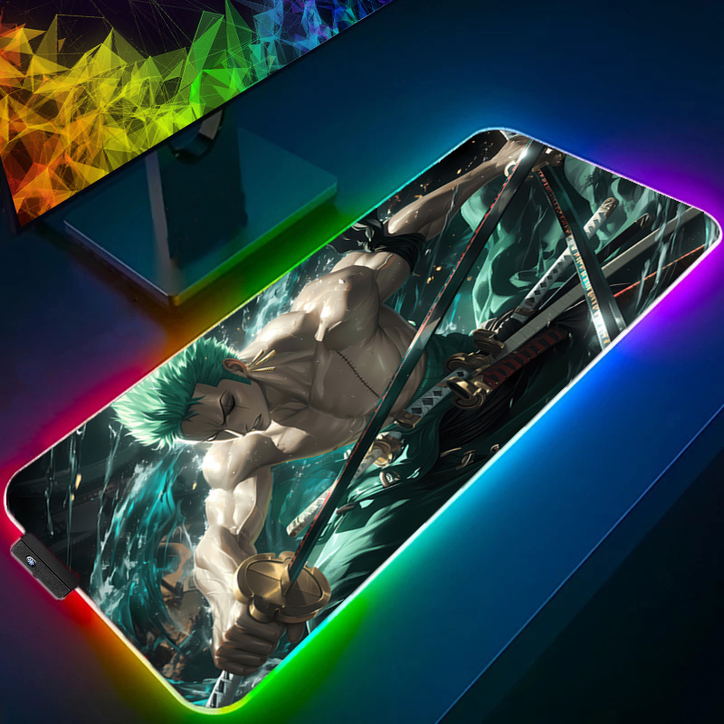 ONE PIECE Zoro Mouse Pad RGB G - Gaming Accessories Desk 评论和价格