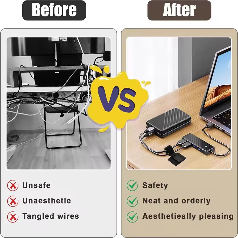 Adhesive Under Desk Cable Ties - Gaming Accessories For Desk 评论和价格