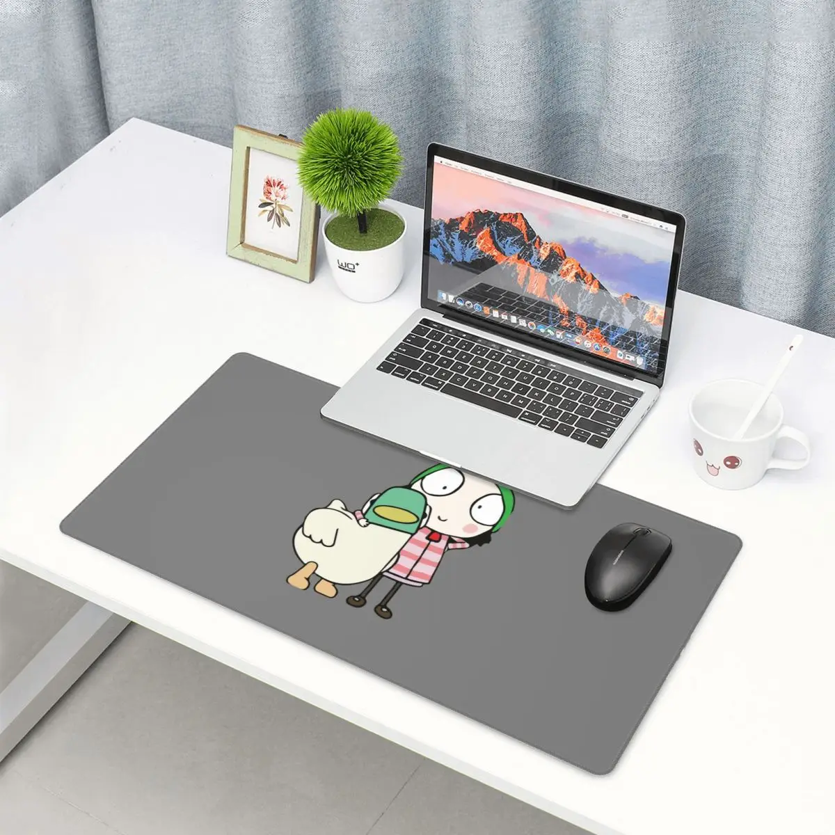 Large Mouse Pad Sarah And Duck - Gaming Accessories To Have 评论和价格