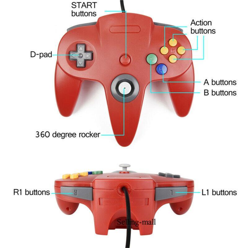 N64 Controller Classic USB Wir - Gaming Accessories Retro 评论和价格